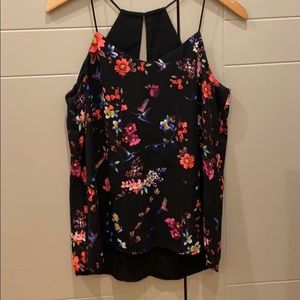 Reversible Floral/Blank Strap Tank